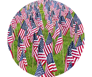 American flags